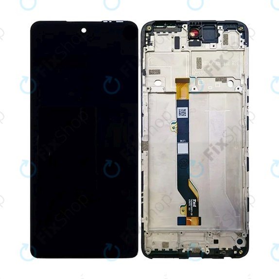 Infinix Hot 30 X6831 - LCD Kijelző + Érintőüveg + Keret (Racing Black) TFT