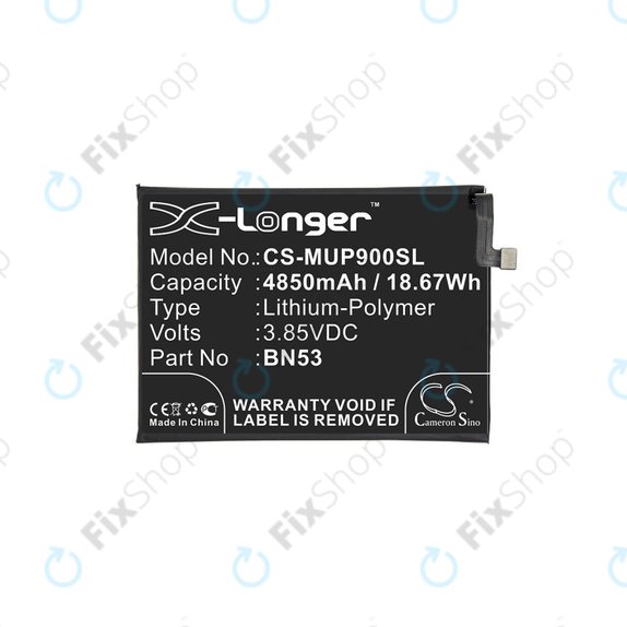 Xiaomi Redmi Note 9 Pro - Akkumulátor BN53 4850mAh HQ