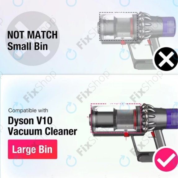 Portartály Dyson V10 SV12 készülékhez