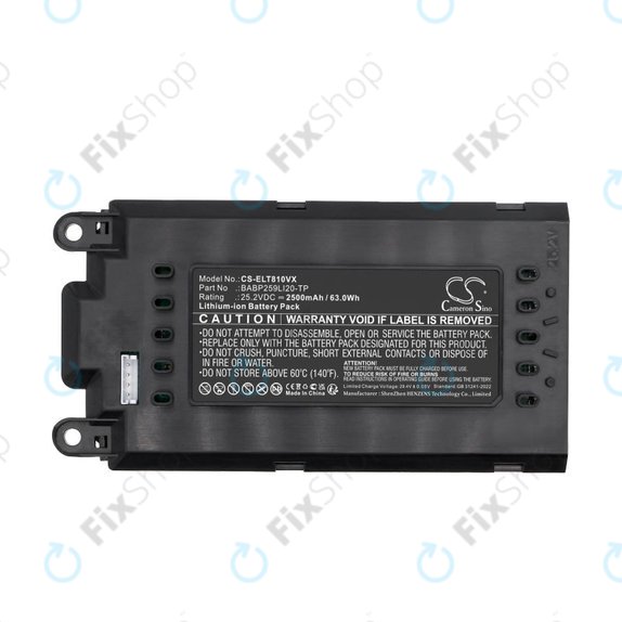 Akkumulátor Electrolux Well Q8, WQ81-3OMB, WQ81-PANIM, 2500mAh, Li-Ion, 25.2V, BABP259LI20-TP, HQ