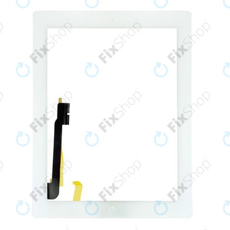 Apple iPad 3, iPad 4 - Érintőüveg + Home/Kezdőlap gomb (White)