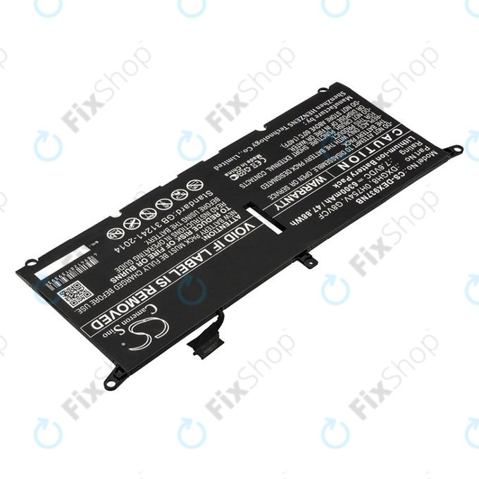 Akkumulátor Dell XPS 13 9370, 6300mAh, Li-Ion, 7.6V, DXGH8, HQ
