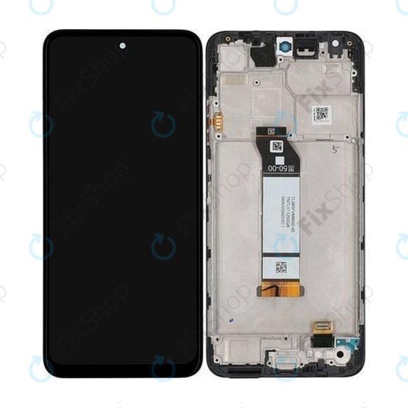 Xiaomi Redmi Note 10 5G - LCD Kijelző + Érintőüveg + Keret (Graphite Grey) - 5600020K1900 Genuine Service Pack