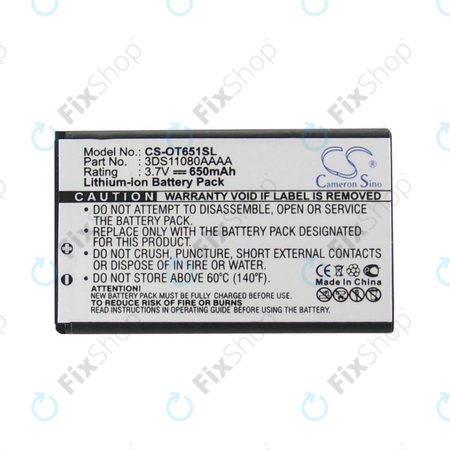 Akkumulátor Alcatel Lollipops, 650mAh, Li-Ion, 3.7V, 3DS11080AAAA, HQ