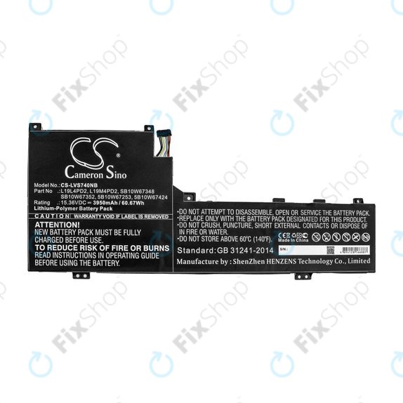 Akkumulátor Lenovo Yoga S740 14, IdeaPad S740-14IIL, 3950mAh, Li-Pol, 15.36V, L19L4PD2, HQ