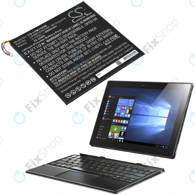 Akkumulátor Lenovo Miix 300, Miix 310, 6900mAh, Li-Pol, 3.7V, LENM1029CWP, HQ