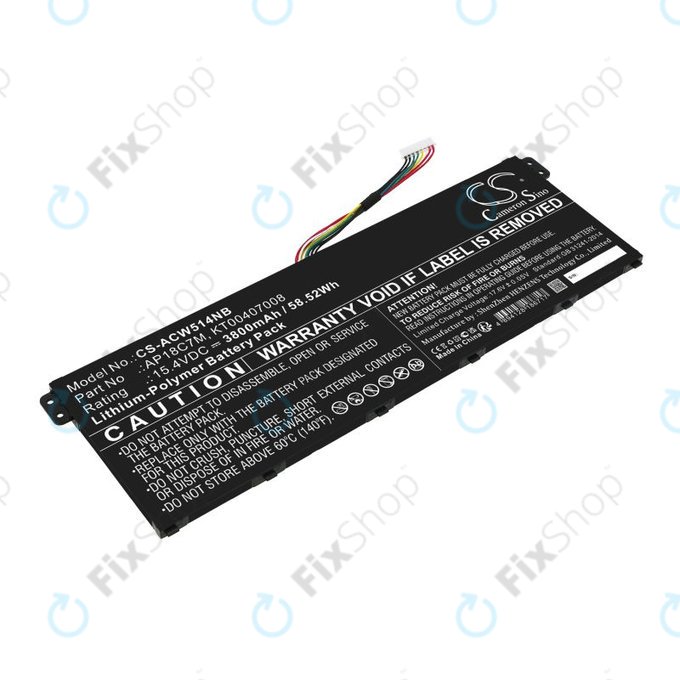 Akkumulátor Acer ConceptD 3, Spin 5, Swift 3, 5, X, Travelmate Spin P4, 3800mAh, Li-Pol, 15.4V, AP18C7M, HQ
