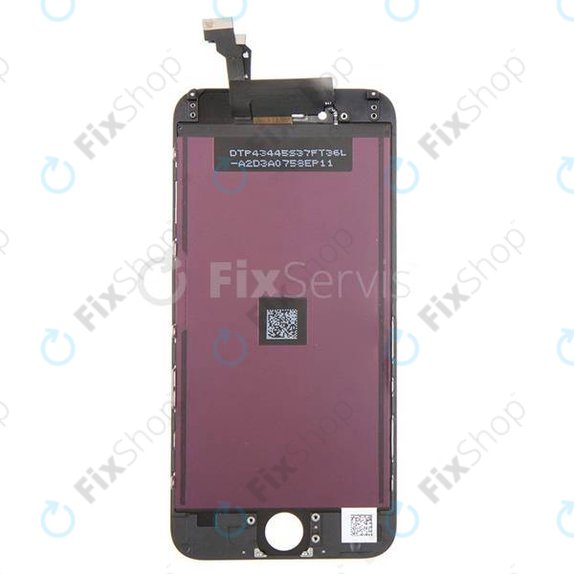 Kijelző iPhone 6, Black, Érintőüveg kerettel