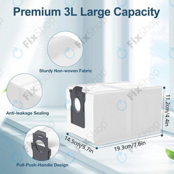 Porzsák, 2 db Xiaomi Dreame X40 Ultra, X50 Ultra, L40s Pro Ultra, L40 Ultra, L10s Ultra Gen2, Mova E30 Ultra, Mova V50 Ultra, P60