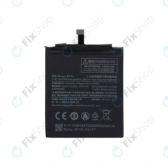 Xiaomi Redmi 5A - Akkumulátor BN34 3000mAh
