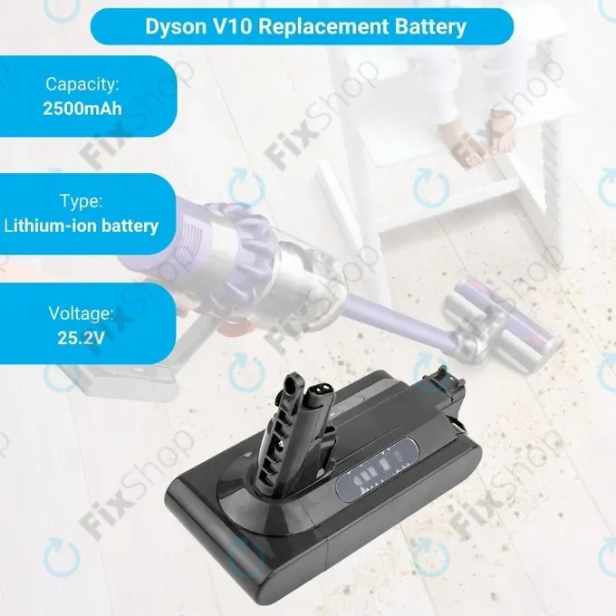 Dyson V10 - Akkumulátor 969352-02, SV12, 206340 Li-Ion 25.2V 2500mAh HQ