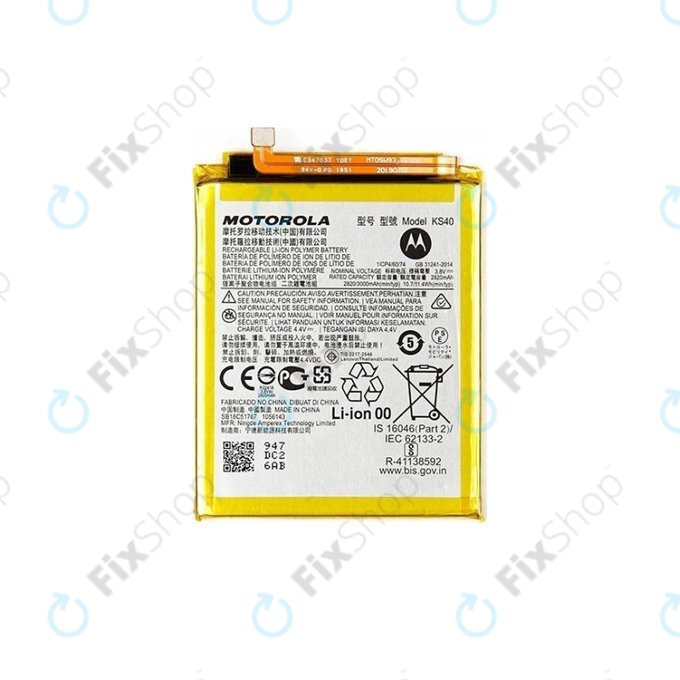 Motorola Moto E6i, E6 Play, E6s, E6s Plus - Akkumulátor KS40 3000mAh - SB18C85292, SB18C51766 Genuine Service Pack