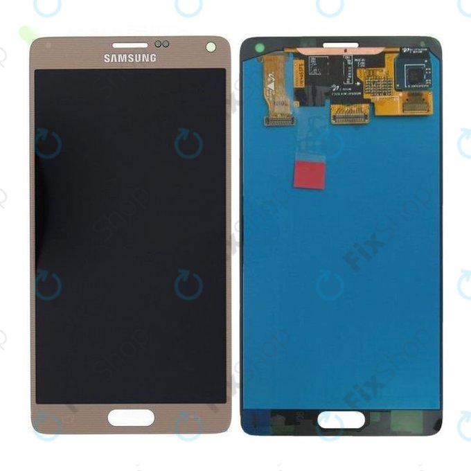 Samsung Galaxy Note 4 N910F - LCD Kijelző + Érintőüveg (Bronze Gold) - GH97-16565C Genuine Service Pack