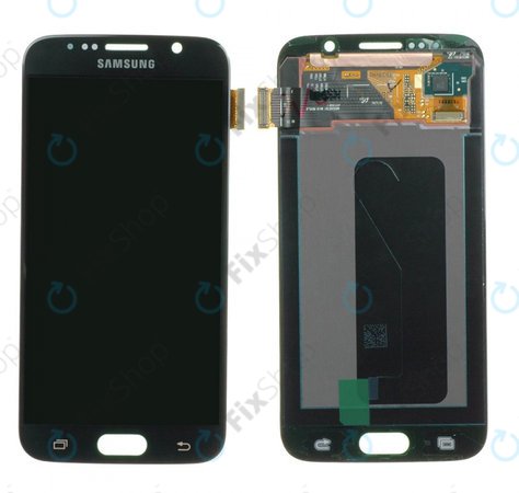 Samsung Galaxy S6 G920F - LCD Kijelző + Érintőüveg (Black Sapphire) - GH97-17260A Genuine Service Pack