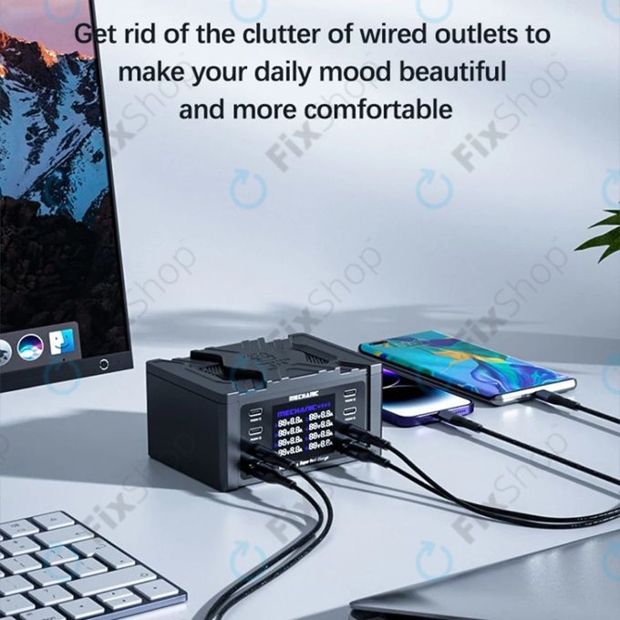 Mechanic V-Power 8 Pro - USB Töltőállomás (6x USB-A, 1x QC 3.0, 1x PD 20W)