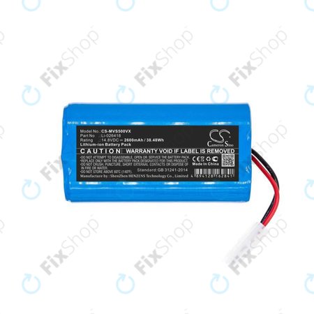 Xiaomi Essential (Mijia G1), Flyco FC-series, myVacBot SN500, Panasonic MC-series, Phicomm X3, Puppy R-series - Akkumulátor Li-026418 Li-Ion 14.8V 2600mAh HQ