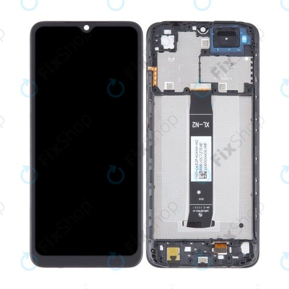Xiaomi Redmi A2 - LCD Kijelző + Érintőüveg + Keret (Onyx Black) TFT