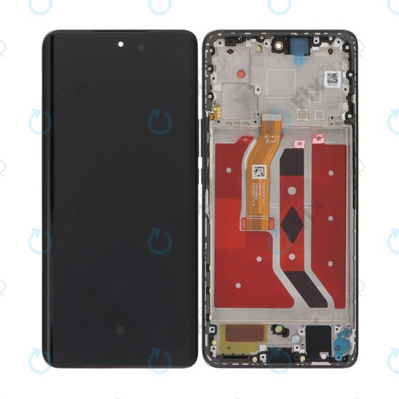 Honor Magic6 Lite - LCD Kijelző + Érintőüveg + Keret (Midnight Black) TFT