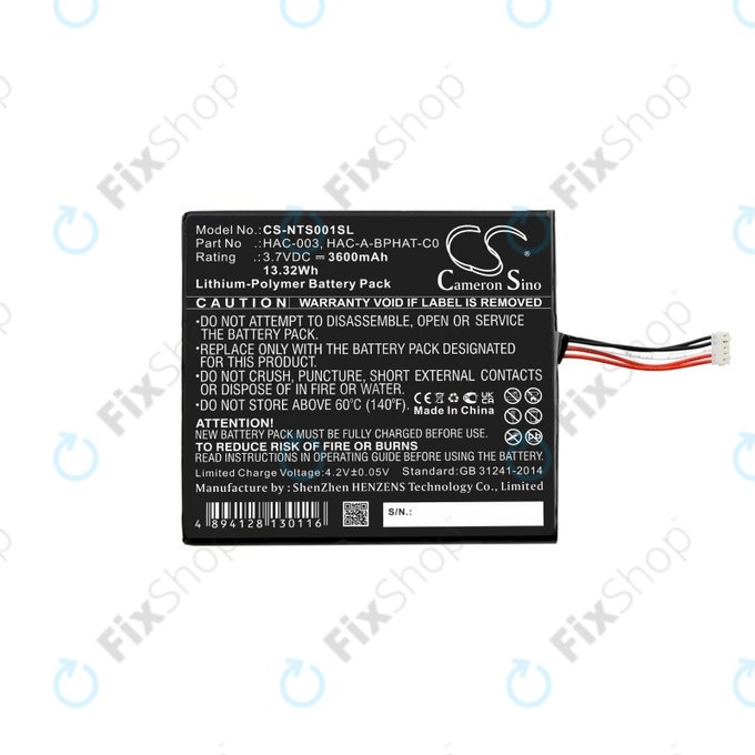Nintendo Switch - Akkumulátor HAC-003 3600mAh HQ