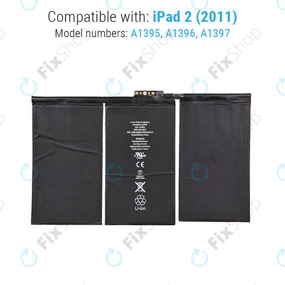 Akkumulátor iPad 2, 6500mAh