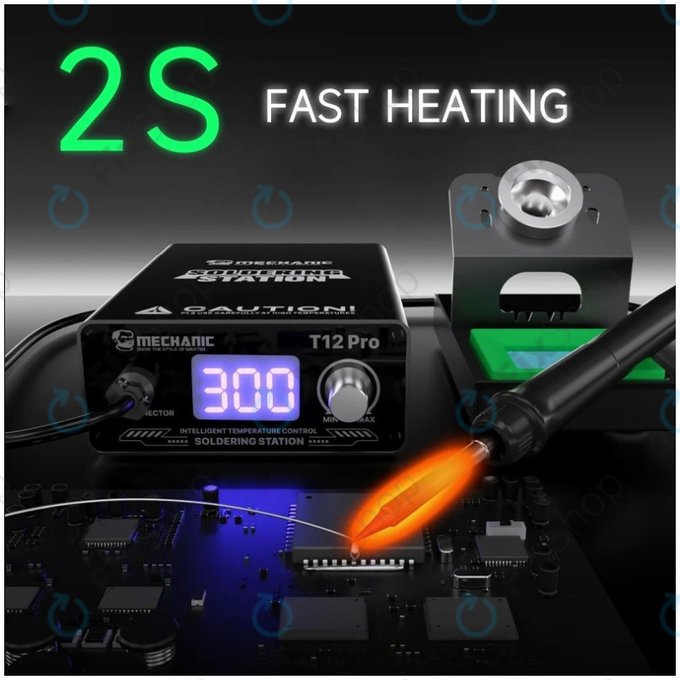 Mechanic T12 Pro - Digitális Forrasztóállomás (Black)