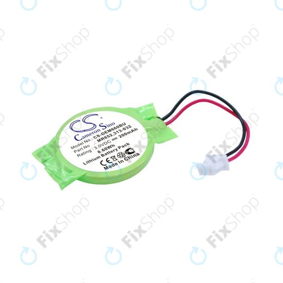Tartalék akkumulátor Dell Latitude E6320, 200mAh, Lithium, 3V, 077-A00, HQ