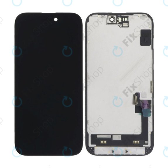 Kijelző Soft OLED iPhone 15, Érintőüveg kerettel, FixPremium