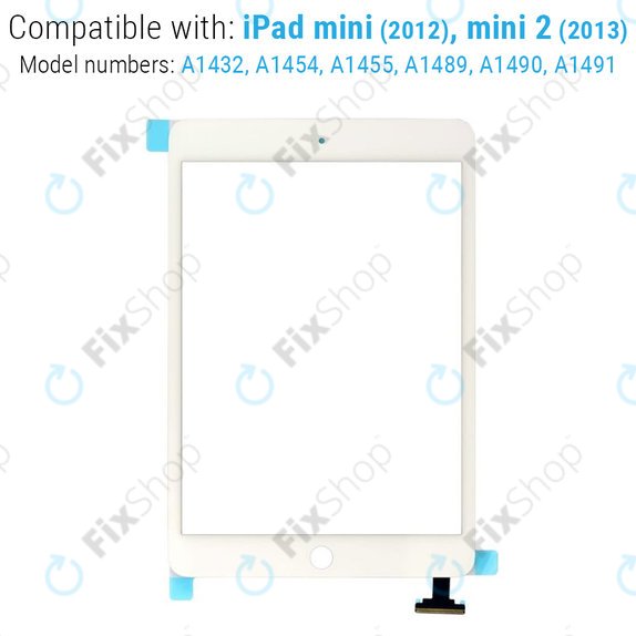 Érintőüveg IC csatlakozóval iPad Mini, Mini 2, White