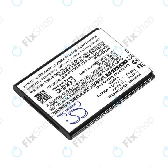 Akkumulátor Alcatel OneTouch 1013, 1035D, 1046D, 400mAh, Li-Ion, 3.7V, TLi004FA, HQ