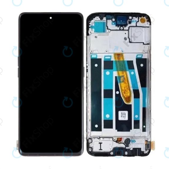 Oppo Reno 8 T - LCD Kijelző + Érintőüveg + Keret (Black Starlight) OLED