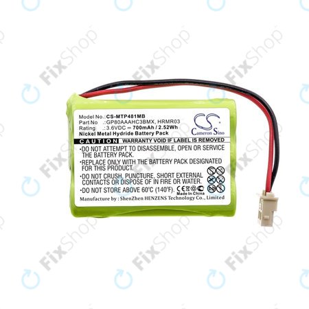 Motorola MBP481, MBP482, MBP483 - Akkumulátor GP80AAAHC3BMX, GP80AAAHC3BMXZ, HRMR03 700mAh HQ