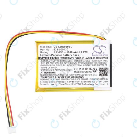 Akkumulátor Logitech G403, G703, G900, G903, 1000mAh, Li-Pol, 3.7V, 533-000130, HQ