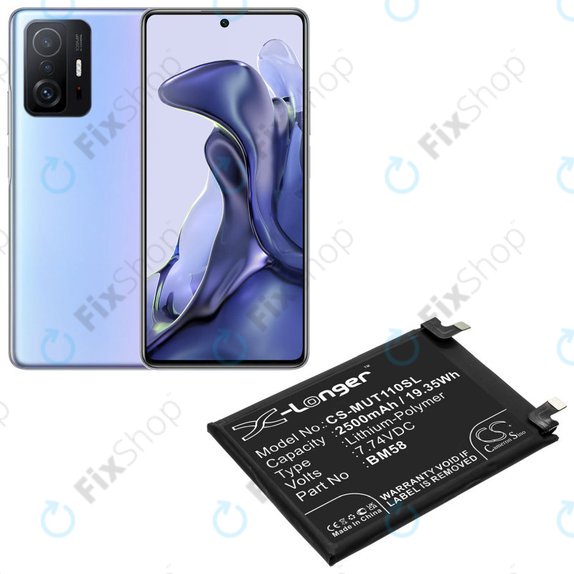 Xiaomi 11T Pro - Akkumulátor BM58 2500mAh HQ