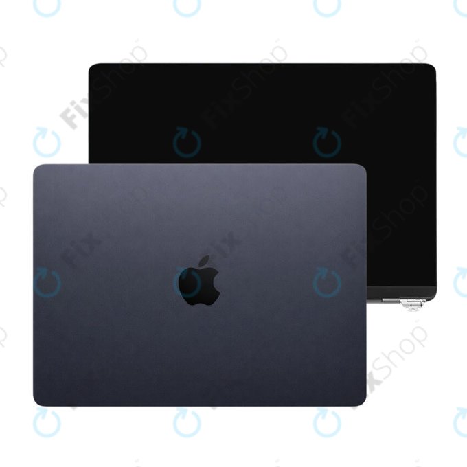 LCD kijelző MacBook Air 13", A3113 (2024), első üveggel és fedéllel, Midnight, 661-40281, Genuine Apple