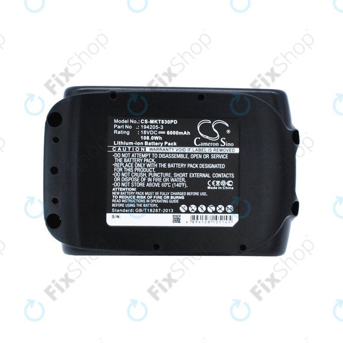 Makita B, C, D, F, G, H, J, L, M, P, S, T, U, V, X-series - Akkumulátor BL18xx Li-Ion 6000mAh HQ