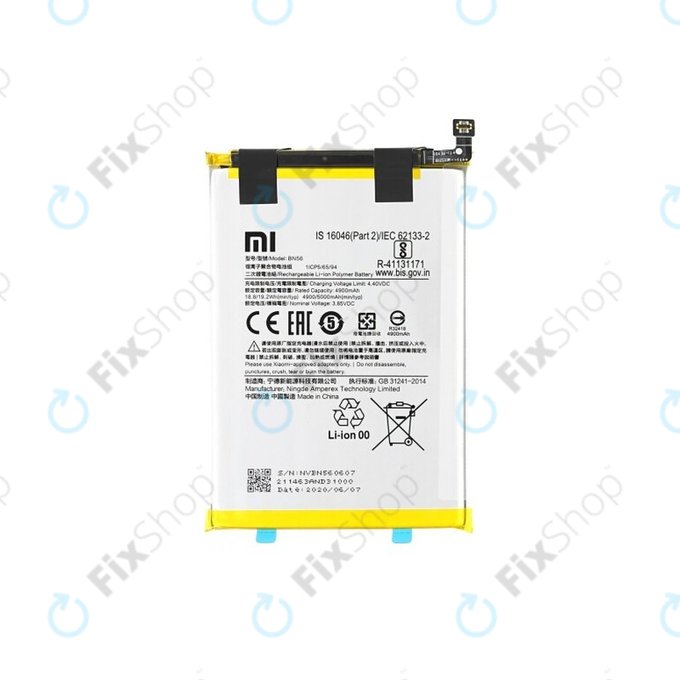Xiaomi Redmi 9A, A1, A2 - Akkumulátor BN56, BN5F 5000mAh - 46020000425D Genuine Service Pack