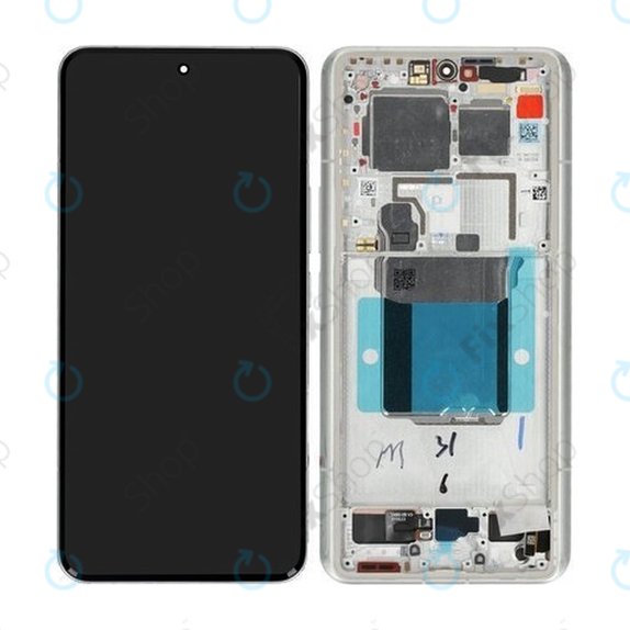 Xiaomi 14 Ultra - LCD Kijelző + Érintőüveg + Keret (White) - 56000600N100 Genuine Service Pack