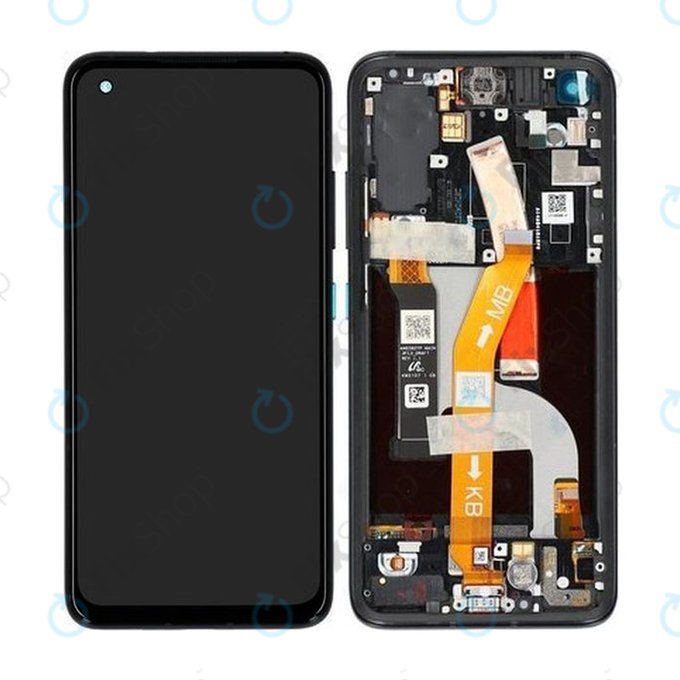Asus Zenfone 8 ZS590KS - LCD Kijelző + Érintőüveg + Keret (Obsidian Black) - 90AI0061-R20010 Genuine Service Pack