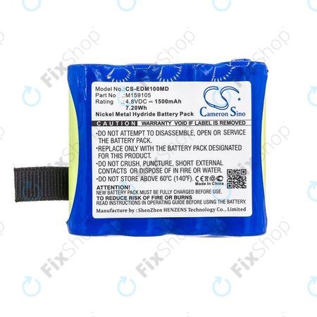Akkumulátor Edan Cs-01, Edan H100, Edan H100b, Edan H100n, 1500mAh, Ni-MH, 4.8V, 4XNR49AA1500P, HQ