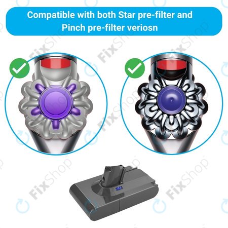 Dyson V8 - Akkumulátor 215681, PM8-US-HFB1497A Li-Ion 21.6V 3000mAh