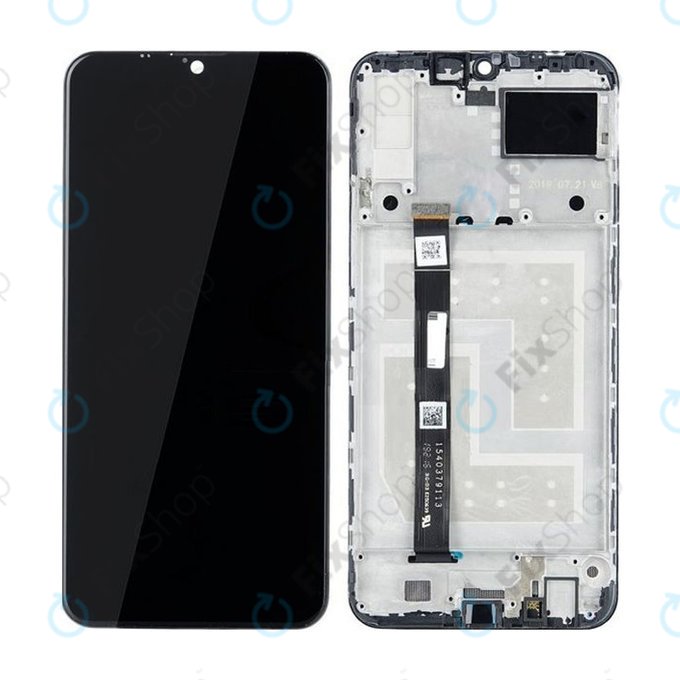 Lenovo K10 Note - LCD Kijelző + Érintőüveg + Keret (Black) TFT