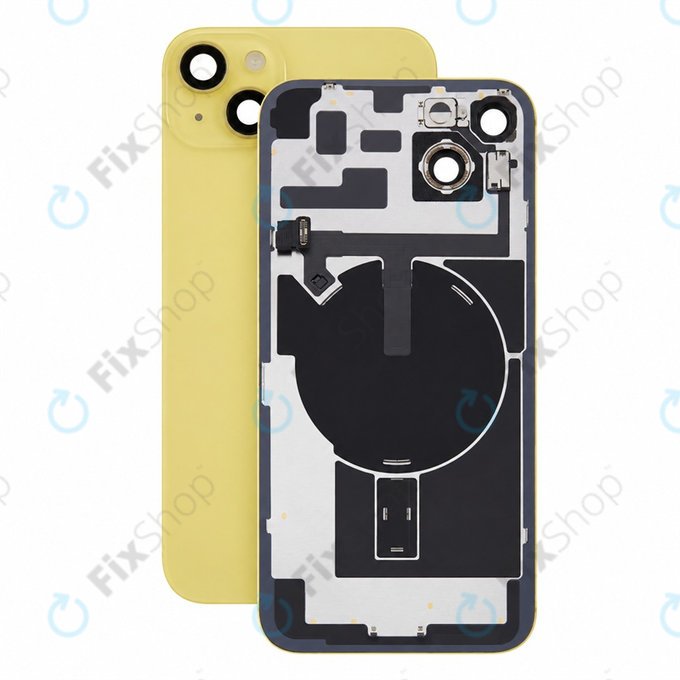 Hátsó ház üveg iPhone 14 Plus készülékhez, Yellow, Pulled A