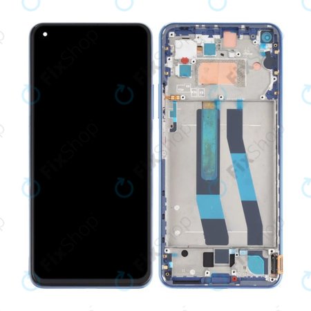 Xiaomi Mi 11 Lite 4G M2101K9AG - LCD Kijelző + Érintőüveg + Keret (Bubblegum Blue) TFT