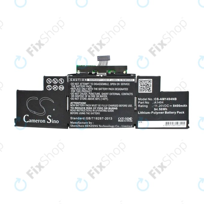 Apple MacBook Pro 15" A1398 (Late 2013 - Mid 2014) - Akkumulátor A1494 8400mAh HQ