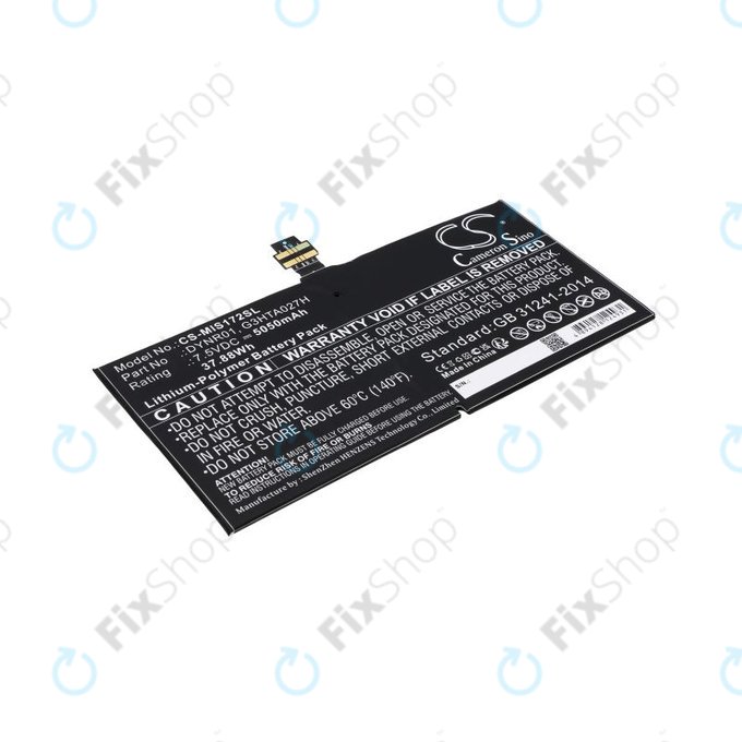 Akkumulátor Microsoft Surface Pro 4, 5050mAh, Li-Pol, 7.5V, DYNR01, HQ