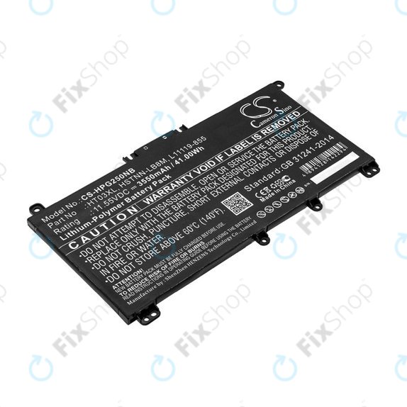 Akkumulátor HP Pavilion 14, 15, 17, 3550mAh, Li-Pol, 11.55V, HT03XL, HQ