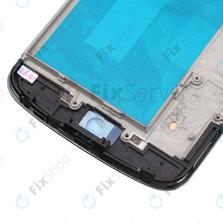 LG Nexus 4 E960 - LCD Kijelző + Érintőüveg + Keret (Black) TFT