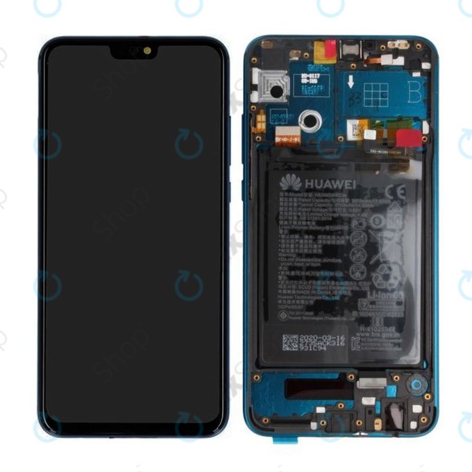 Huawei Honor 9X Lite - LCD Kijelző + Érintőüveg + Keret + Akkumulátor (Emerald Green) - 02353QJT Genuine Service Pack