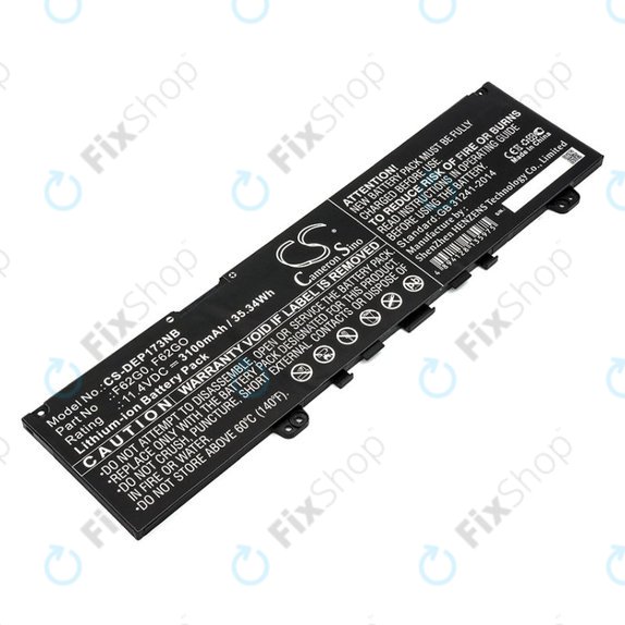 Akkumulátor Dell Inspiron 13, 7373, Vostro 13, 3100mAh, Li-Ion, 11.4V, F62G0, HQ