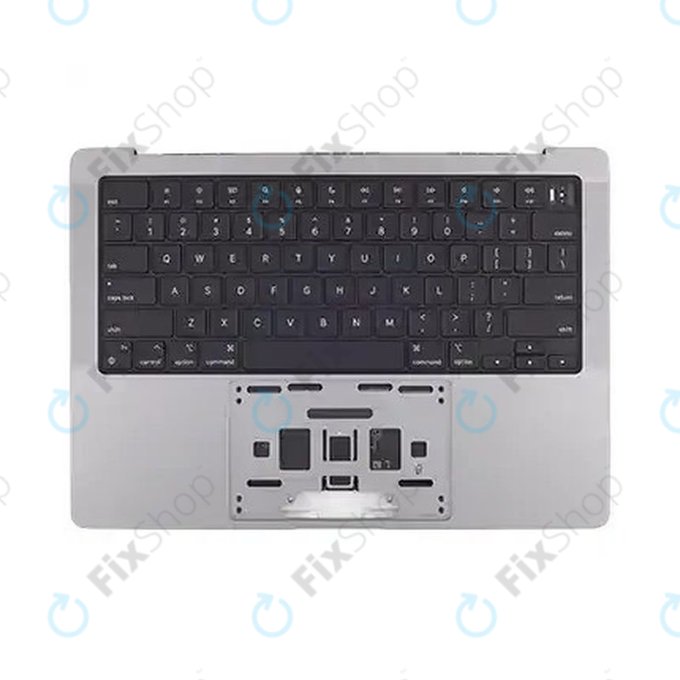 Felső billentyűzetkeret MacBook Pro 14", A2918 (2023), US billentyűzettel és akkumulátorral, Space Gray, 661-35708, Genuine Apple